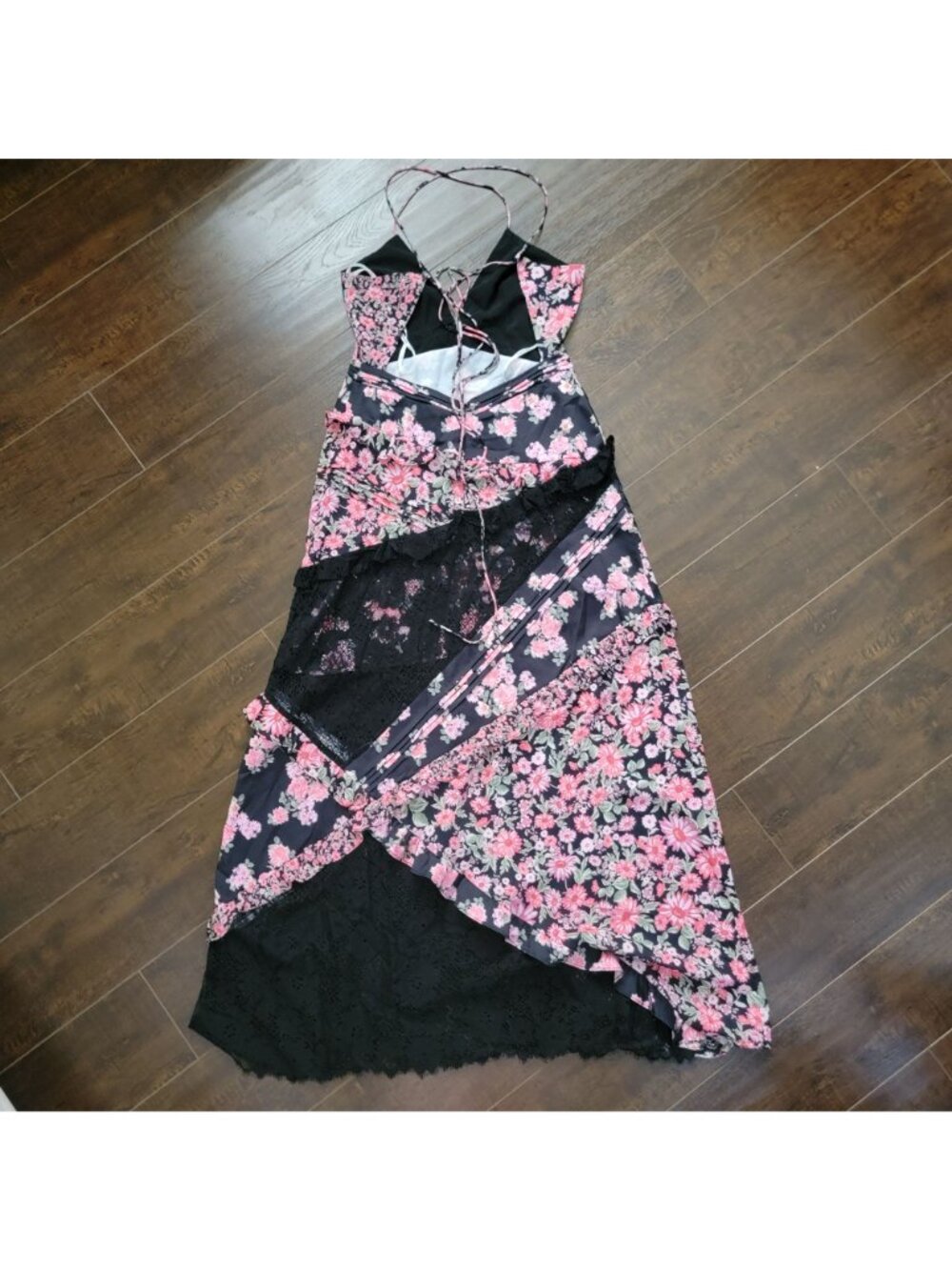 For Love And Lemons Rosalyn Dress Lace Satin Romance 90s Y2K Whimsy Womens XS - Picture 4 of 9